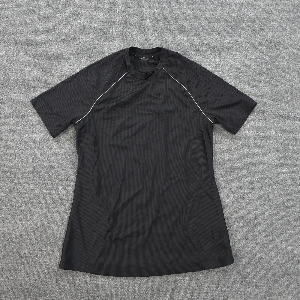 PXG Shirt Mens Small Black Ribbed Base Layer Performance Golf Tee Stretch NJ